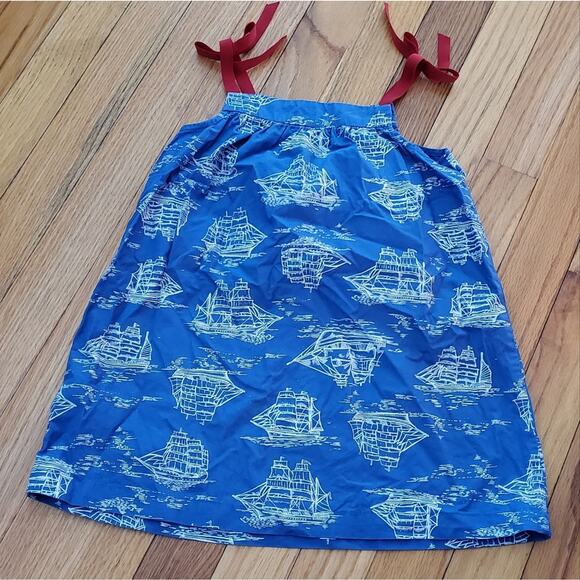 Hanna Andersson size 90 toddler girls dress sailboats size 3 US - Picture 1 of 7
